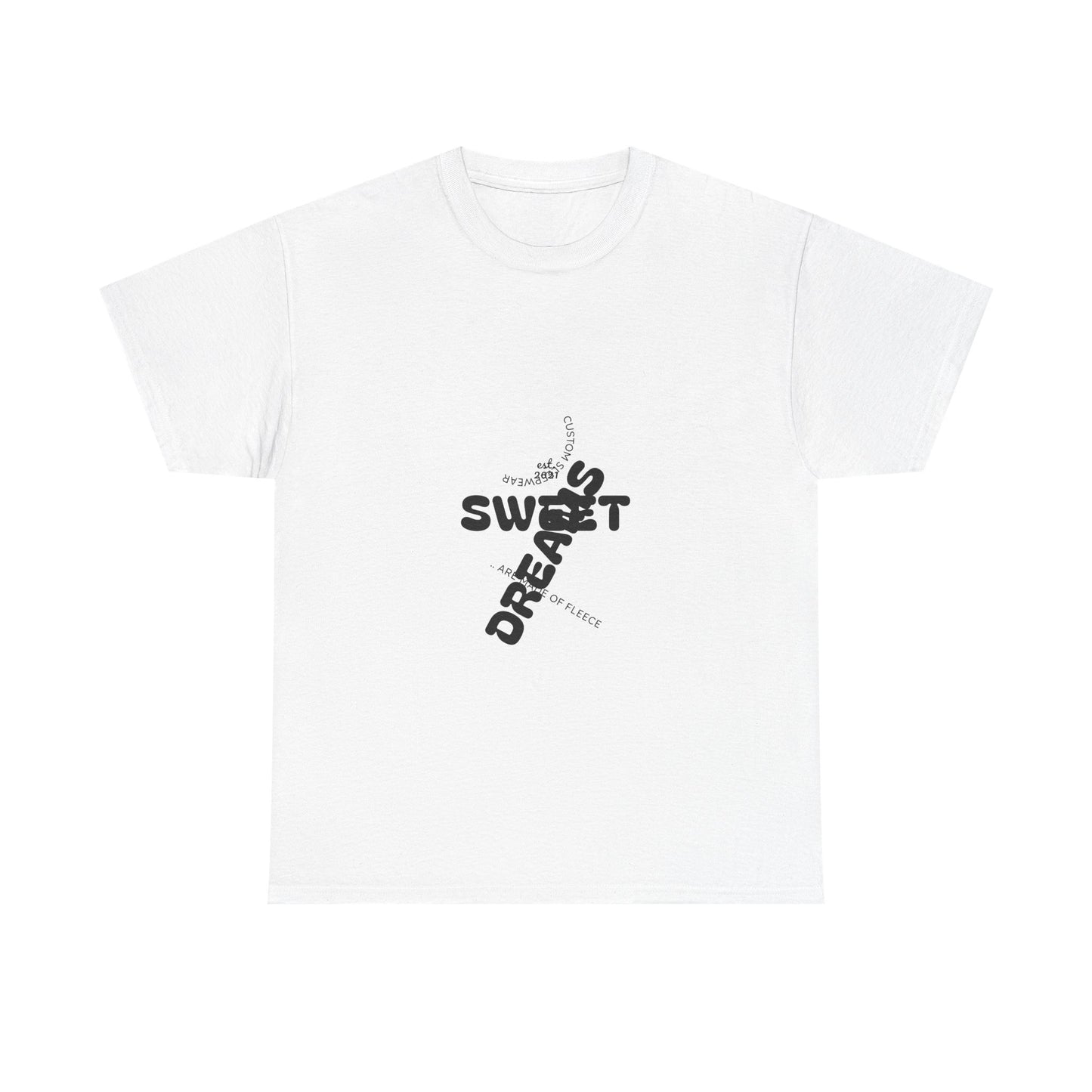 Inspirational Unisex Heavy Cotton Tee - 'Sweet Dreams' Design