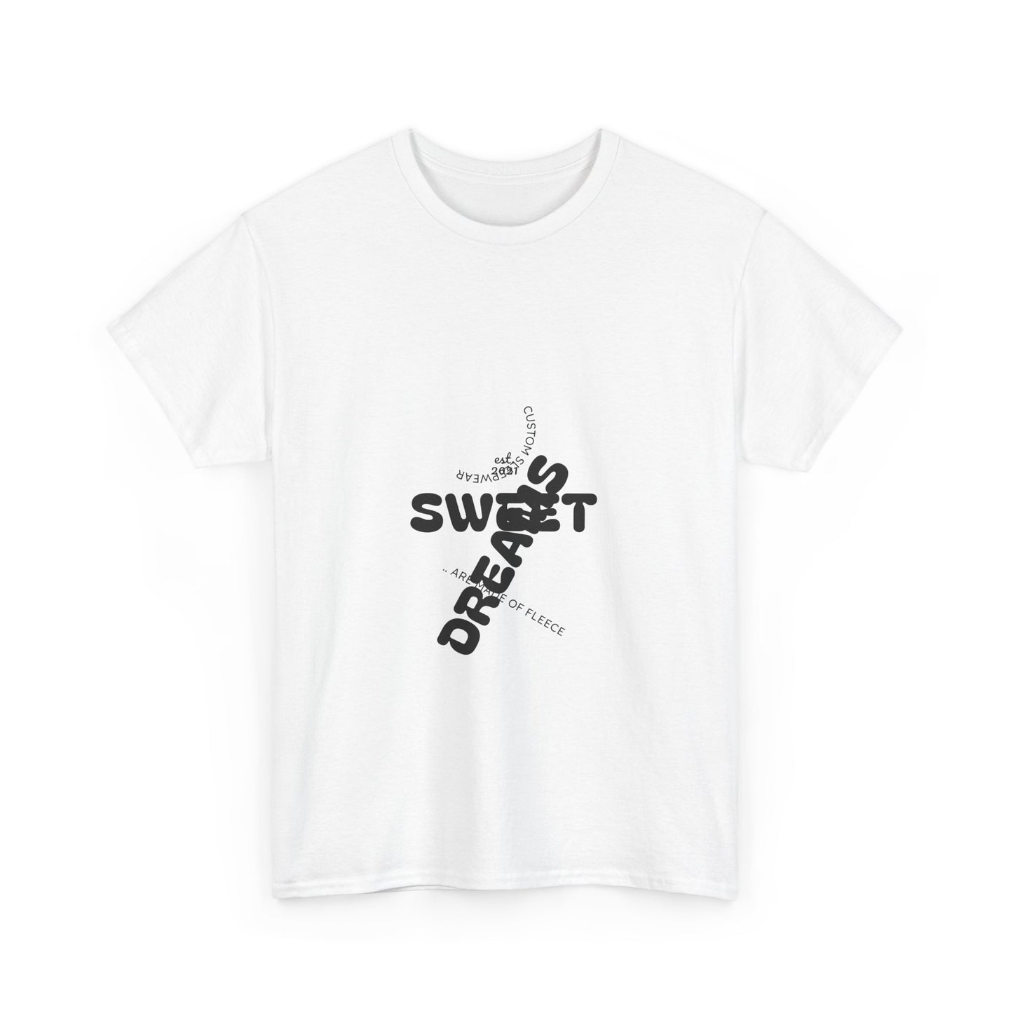 Inspirational Unisex Heavy Cotton Tee - 'Sweet Dreams' Design