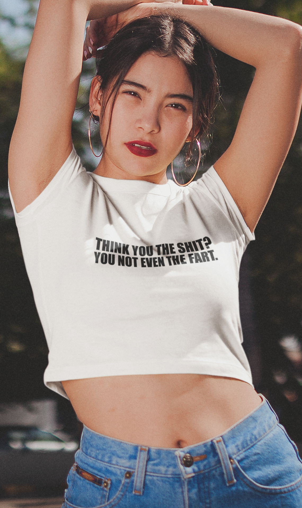 Champion Think You The Shit? Cropped Tee