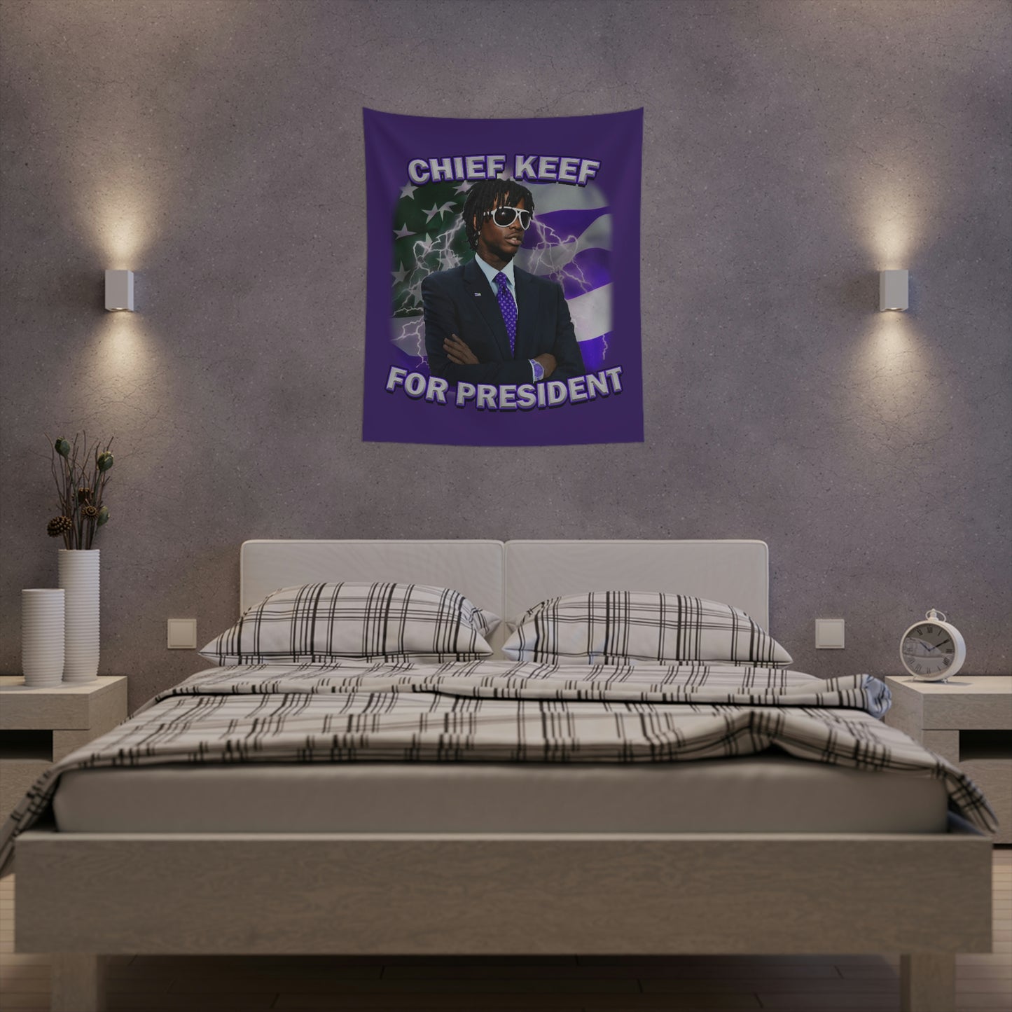 Chief Keef For President Tapestry - Purple