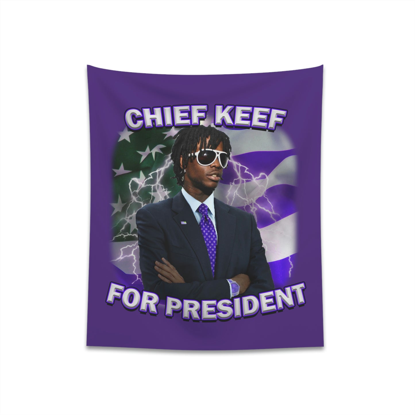 Chief Keef For President Tapestry - Purple